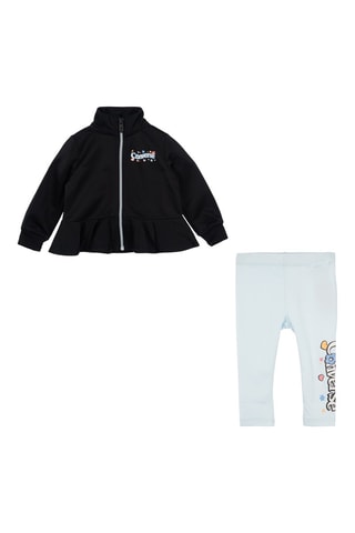 Joggingpak Zwart en Lichtblauw