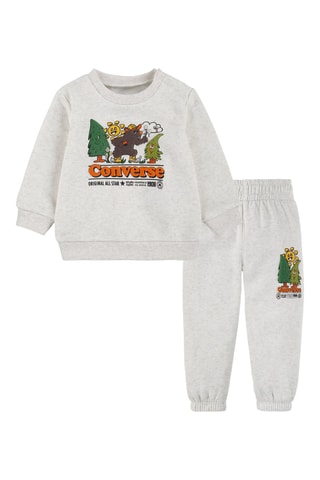 Sweater en Joggingbroek Gemêleerd Lichtgrijs