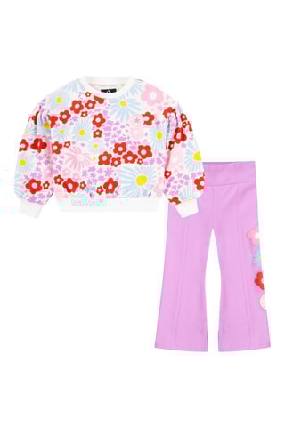 Sweater en Legging - Wit en Paars
