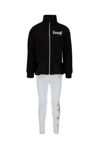 Joggingpak Zwart en Lichtblauw
