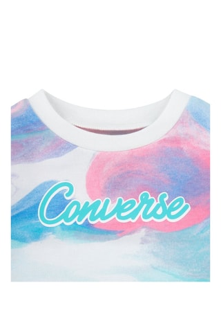 Sweater Tie and Dye en Joggingbroek Wit en Turquoise