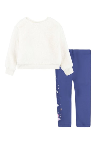 Trui en Legging Wit en Paars