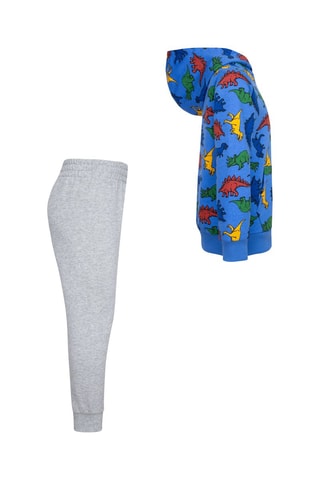 Sweater met Capuchon en Joggingbroek Grijs en Blauw