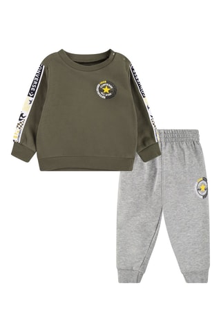 Sweater en Joggingbroek Kaki en Gemêleerd Lichtgrijs