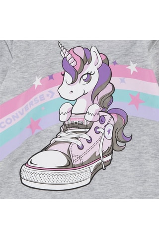 T-shirt met Capuchon en Legging Gemêleerd Grijs en Paars