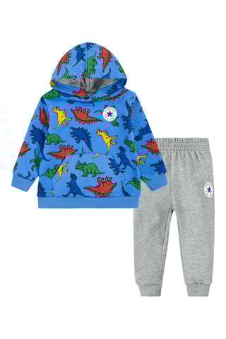 Sweater met Capuchon en Joggingbroek Blauw en Grijs