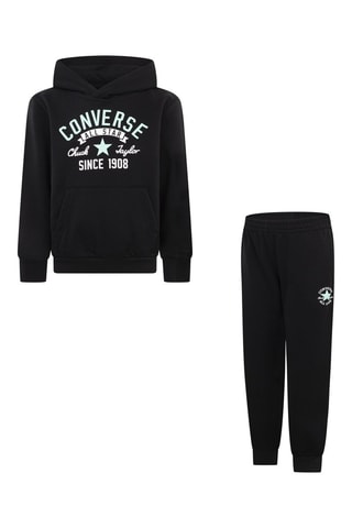 Sweater met Capuchon en Broek - Zwart