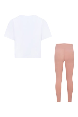T-shirt en Legging - Wit en Roze
