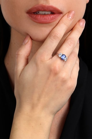 Bague - Blanc et bleu