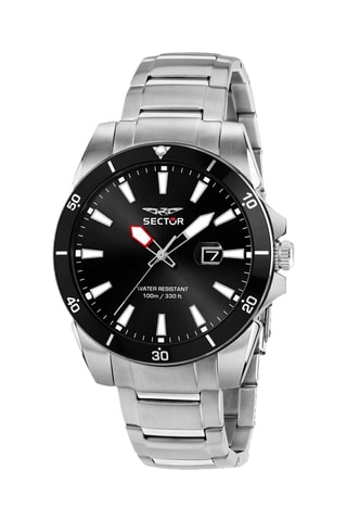 Montre automatique en acier 450 - Argenté et noir
