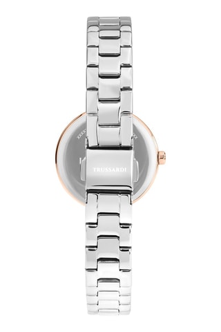 Montre à quartz en acier - Argenté et doré rose