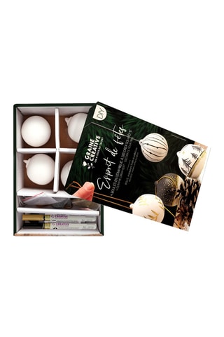 Coffret boule de Noël en céramique à décorer - 10 pièces - Dès 14 ans