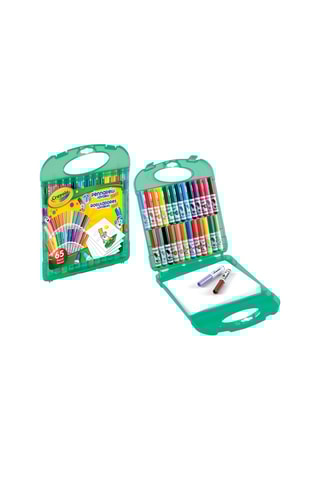 Mallette 65 feutres lavables maxi pointe et feuilles de dessin - Dès 3 ans