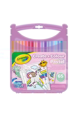 Mallette 65 feutres lavables, feuilles de dessin et autocollants - Dès 4 ans