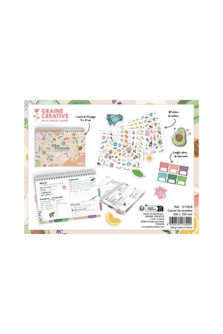 Carnet ligné Mes recettes cosmétiques et entretien - 100 pages - Beige - 21 x 17 x 2 cm