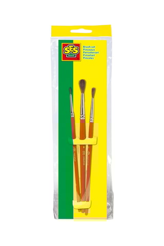 3 pinceaux pour peinture et coloriage - Dès 3 ans