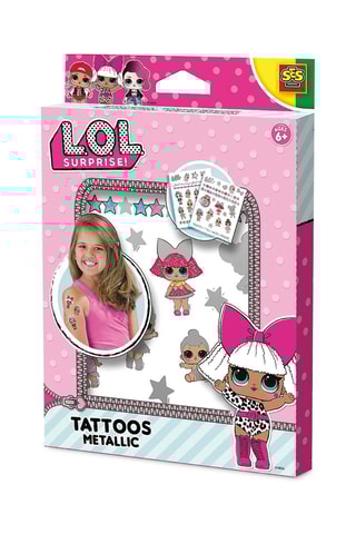 Tatouages éphémères métallisés L.O.L Surprise - Dès 6 ans
