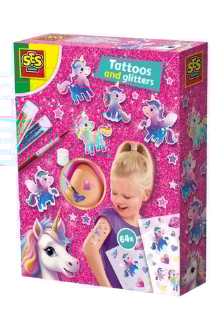 Tatouages et paillettes licorne - Dès 5 ans