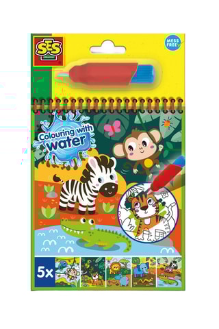 Livre de coloriage à l'eau Safari - Dès 3 ans