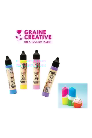 4 crayons à bougie - Ciel et jaune - Dès 14 ans