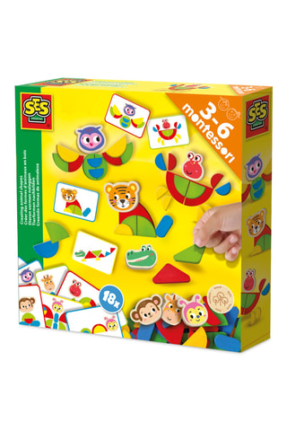 Jeu de formes d'animaux en bois - Dès 3 ans