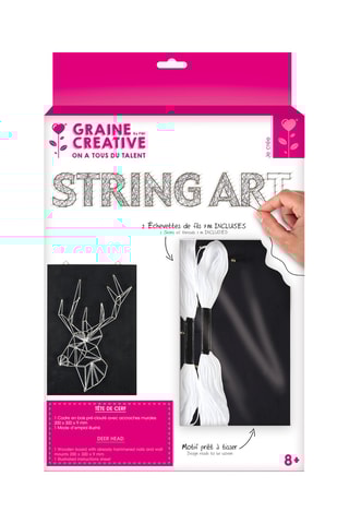 Tableau créatif en bois - 20 x 27,5 x 2,3 cm - Dès 14 ans