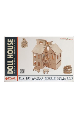 Puzzle maison poupée 3D en bois - 131 pièces - Des 14 ans