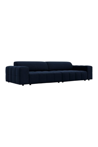Canapé Luc - Bleu foncé - 4 places - Toucher velours