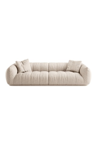 Canapé modulaire Julia - Beige - 4 places - En polyester et nylon