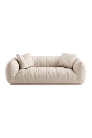 Canapé Julia - Beige - 2 places - En tissu structurel