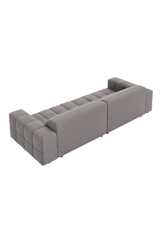 Canapé Luc - Gris clair - 4 places - Toucher velours