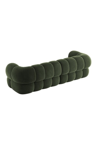 Canapé modulaire Maurice - Vert - 4 places - Toucher velours