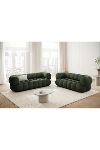 Canapé Maurice - Vert foncé - 2 places - Toucher velours