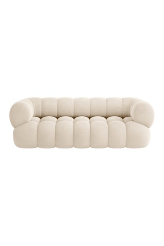 Canapé Maurice - Beige clair - 3 places - Toucher velours