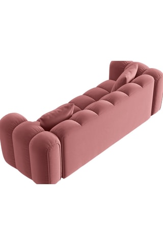 Canapé modulaire Elise - Saumon - 4 places - En tissu velours