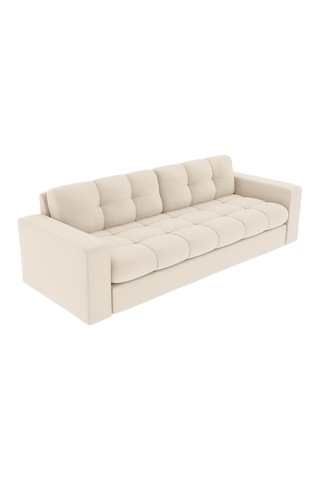 Canapé Yohan - Beige clair - 3 places - En polyester - Toucher doux