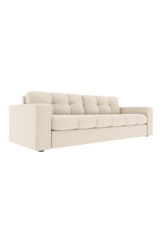 Canapé Yohan - Beige clair - 3 places - En polyester - Toucher doux