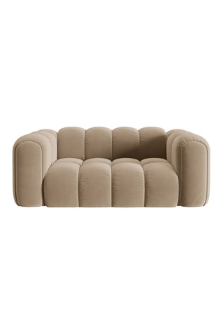 Canapé Elise - Beige - 2 places - En tissu velours