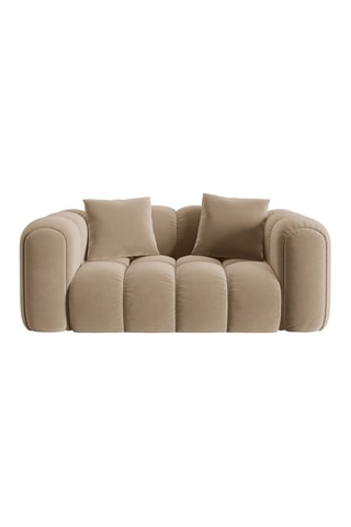 Canapé Elise - Beige - 2 places - En tissu velours