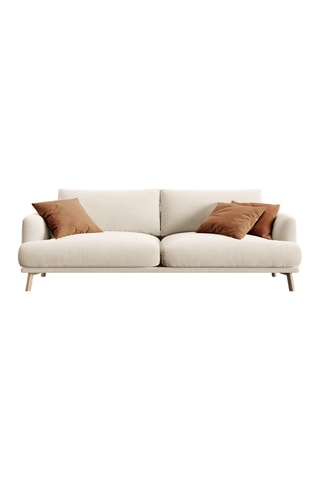 Canapé Margot - Beige - 3 places - En tissu velours