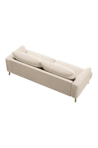 Canapé Margot - Beige - 3 places - En tissu velours