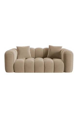 Canapé Elise - Beige - 3 places - En tissu velours