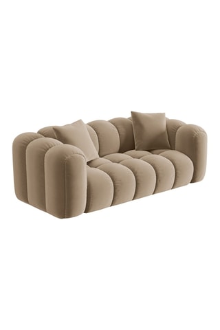 Canapé Elise - Beige - 3 places - En tissu velours