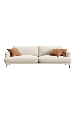 Canapé Margot - Beige - 4 places - En tissu velours