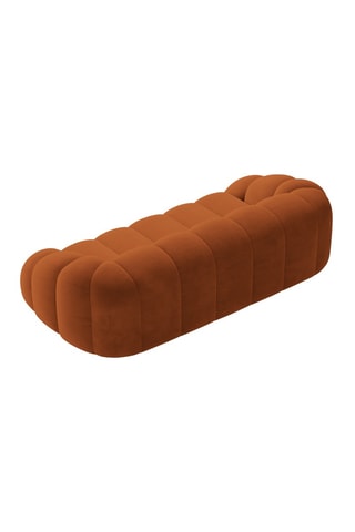 Canapé Lyna - Camel - 4 places - En tissu velours