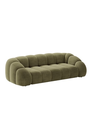 Canapé Lyna - Vert - 4 places - En tissu velours