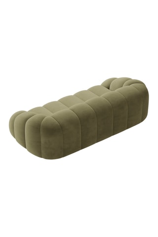 Canapé Lyna - Vert - 4 places - En tissu velours