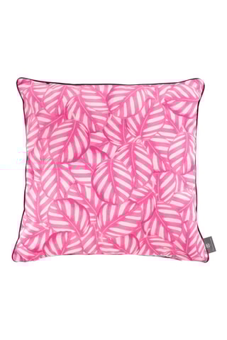 Coussin Leaves - Rose et blanc - 45 x 45 cm