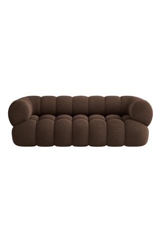 Canapé Maurice - Marron - 3 places - Tissu velours