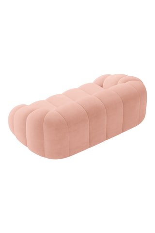 Canapé Lyna - Rose clair - 3 places - Tissu velours